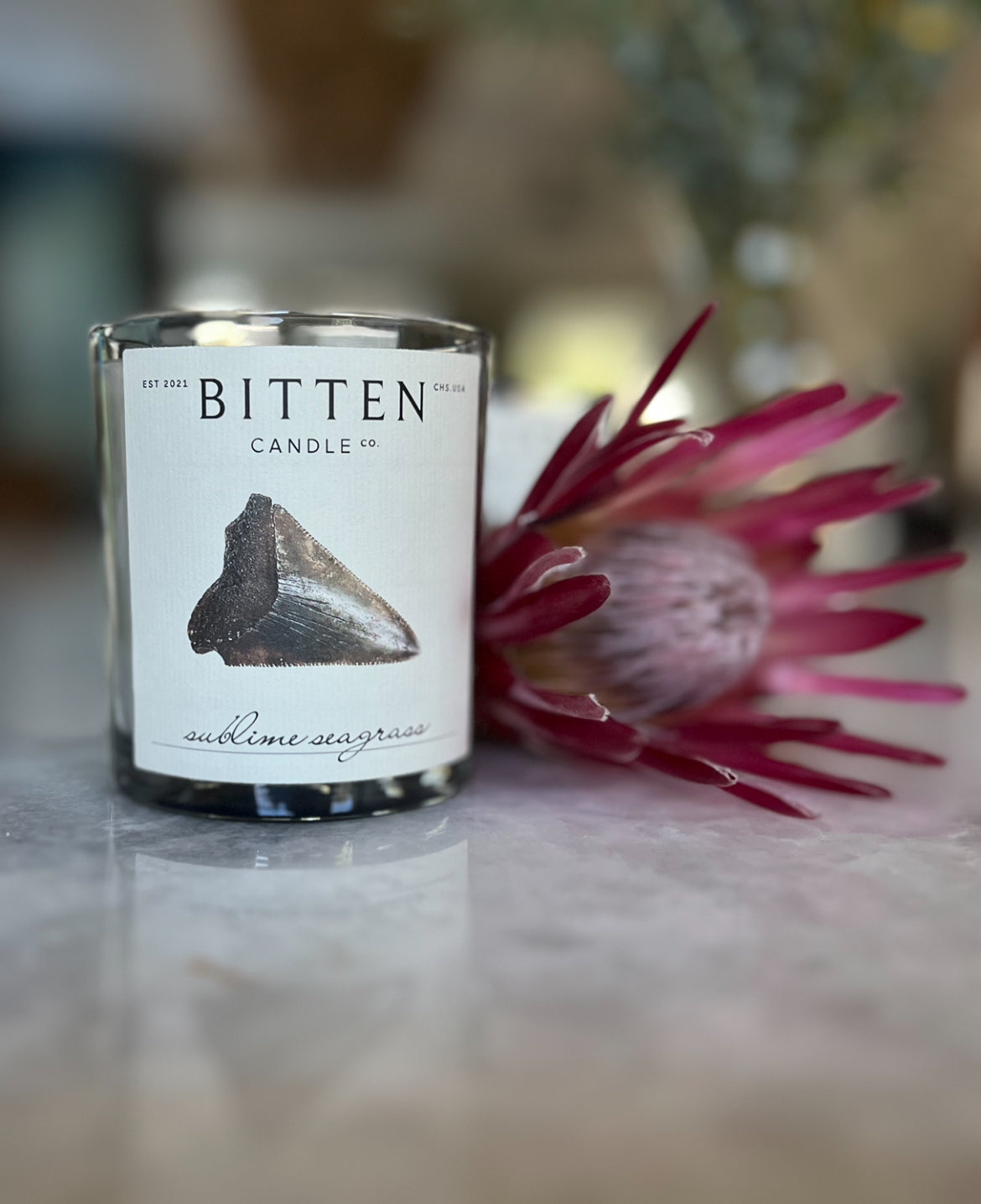 Shark Tooth Candle - Sublime Seagrass